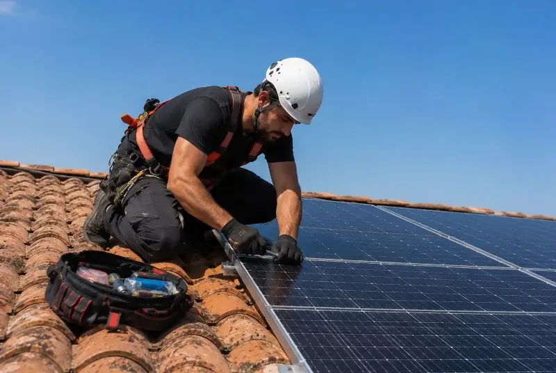 Maintenance et monitoring de panneaux solaires à Bérat