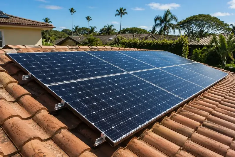 Installation de panneaux solaires à Bérat